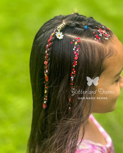 Ladybug Luster Hair Charm Set