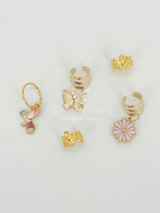 Passionate Pink Hair Charm Set