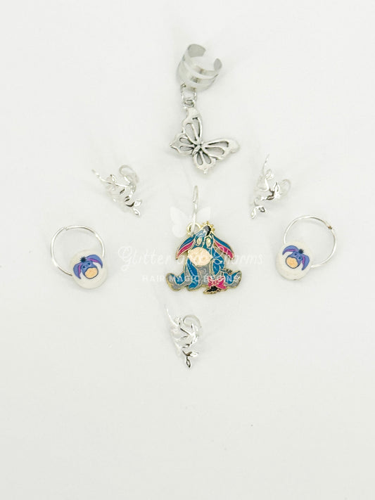 Sleepy Butterfly Hair Charm Set