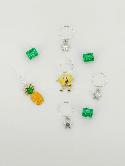 Pineapple Cove Hair Charm Set