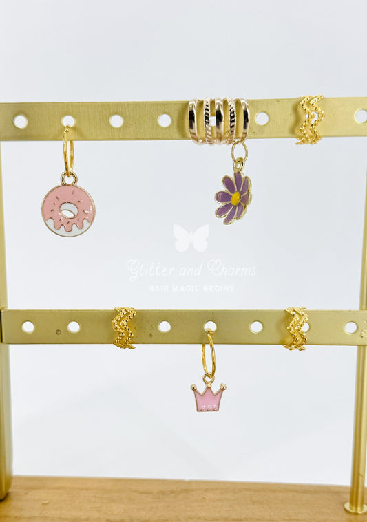 Donut Princess Hair Charm Set